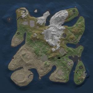 Thumbnail Rust Map: Procedural Map, Size: 3500, Seed: 8031972, 21 Monuments
