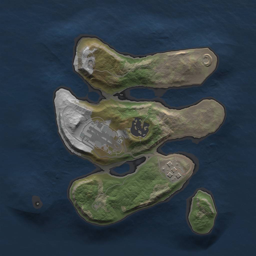 Rust Map: Barren, Size: 2000, Seed: 179, 5 Monuments