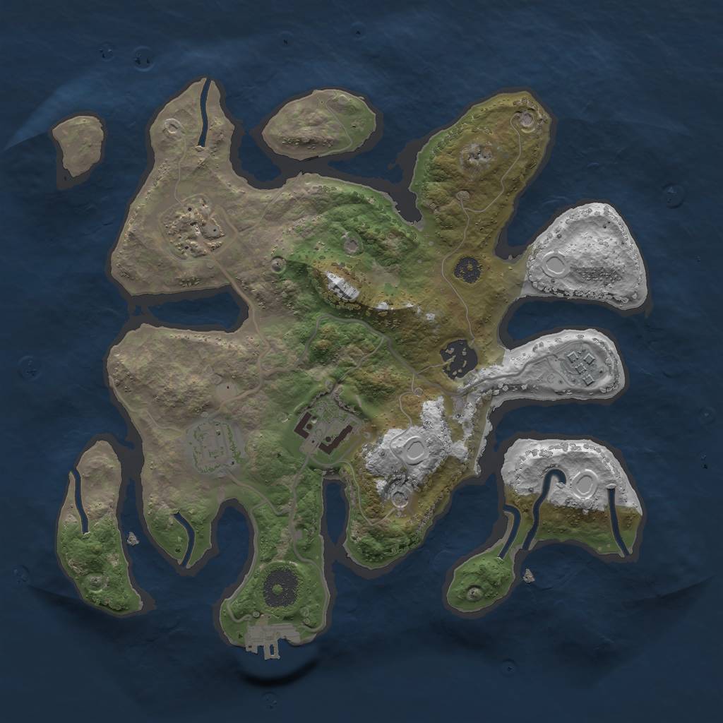 Rust Map: Procedural Map, Size: 2900, Seed: 924910540, 15 Monuments