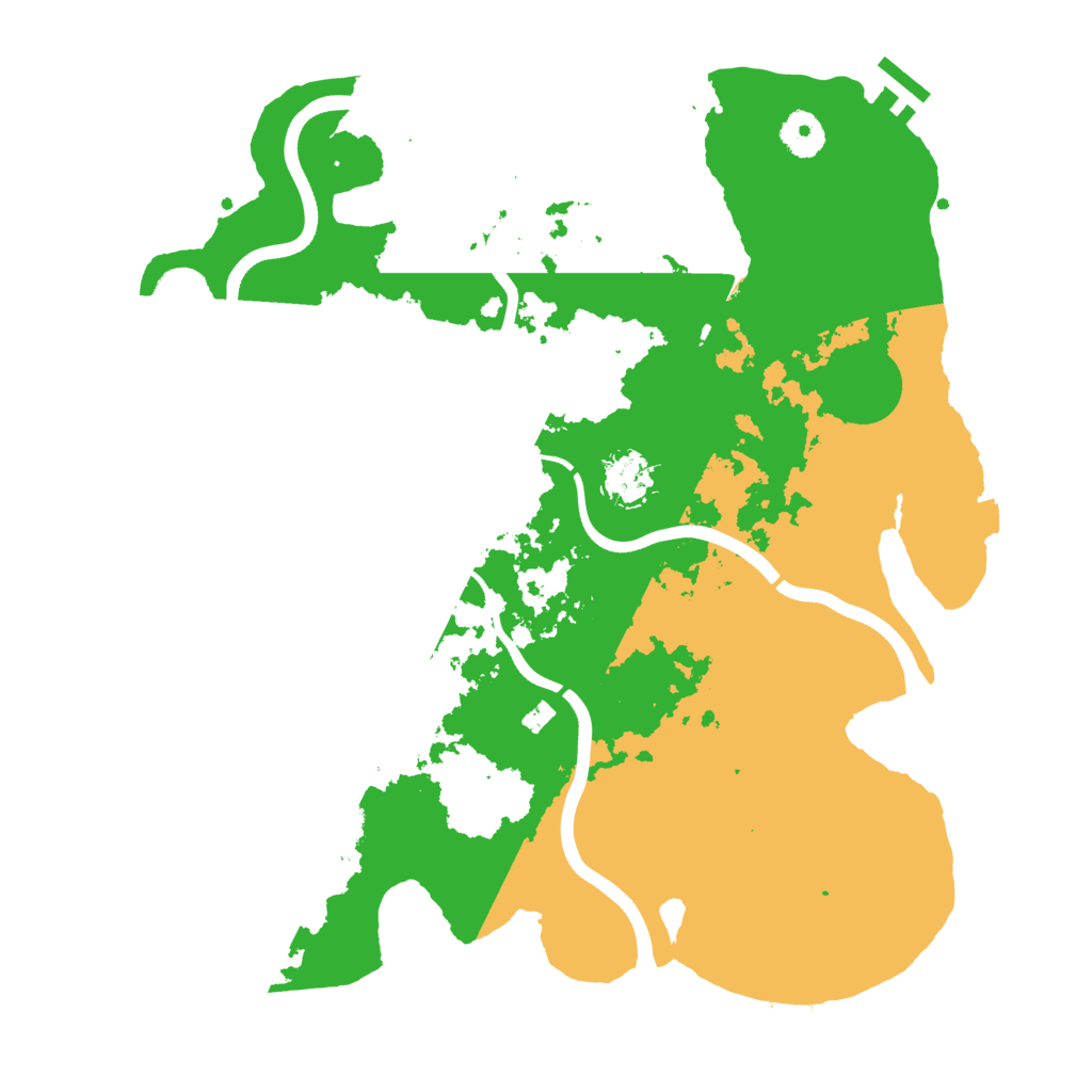 Biome Rust Map: Procedural Map, Size: 3700, Seed: 649862