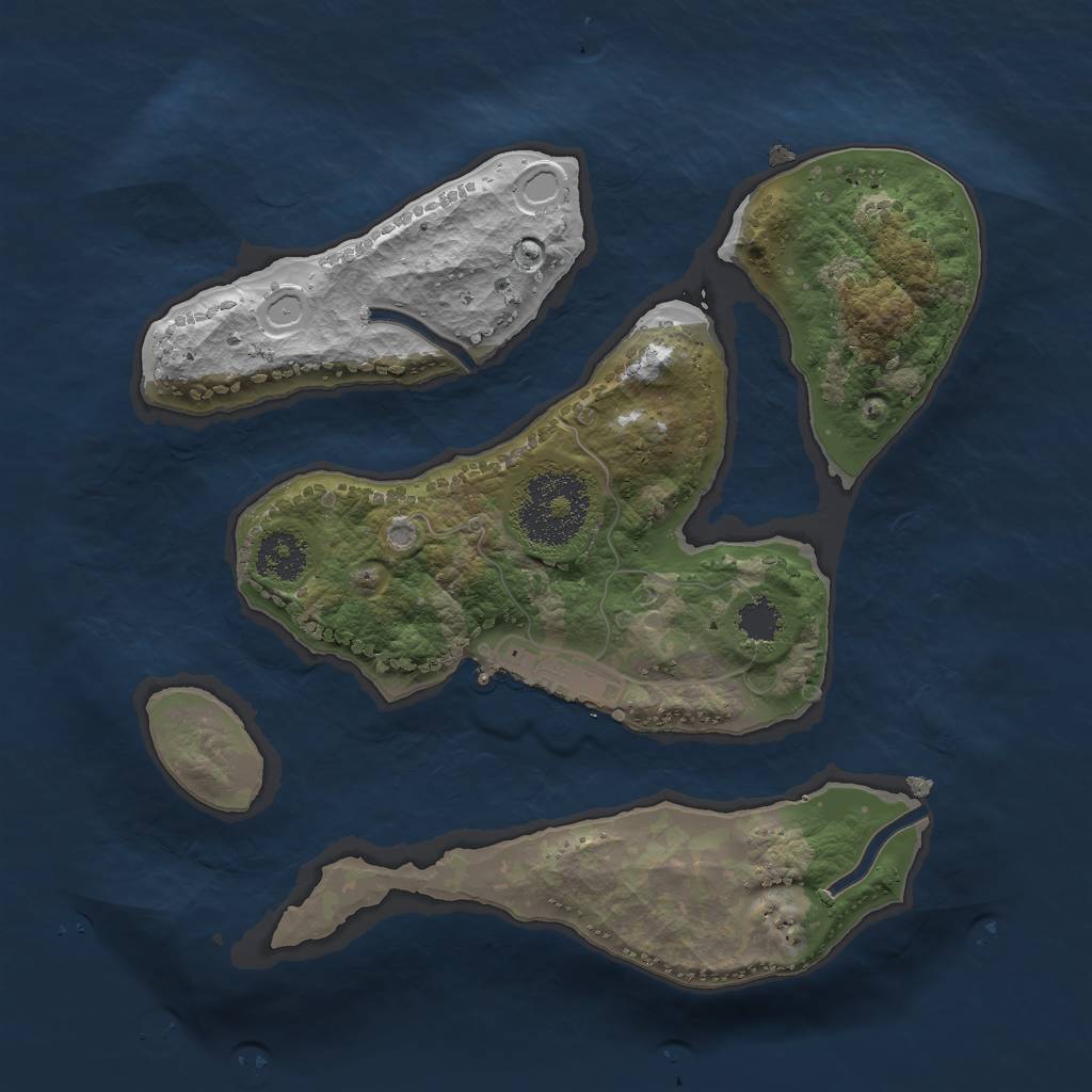 Rust Map: Procedural Map, Size: 2250, Seed: 22, 9 Monuments