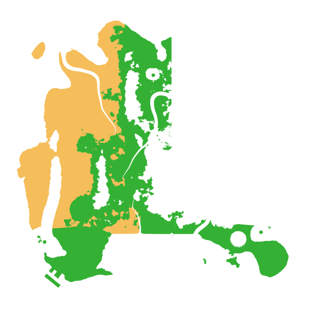 Biome Rust Map: Procedural Map, Size: 3500, Seed: 1570