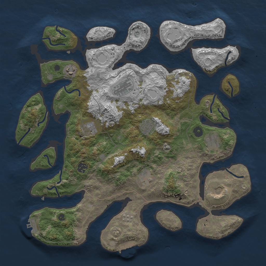 Rust Map: Procedural Map, Size: 4025, Seed: 6082021, 20 Monuments