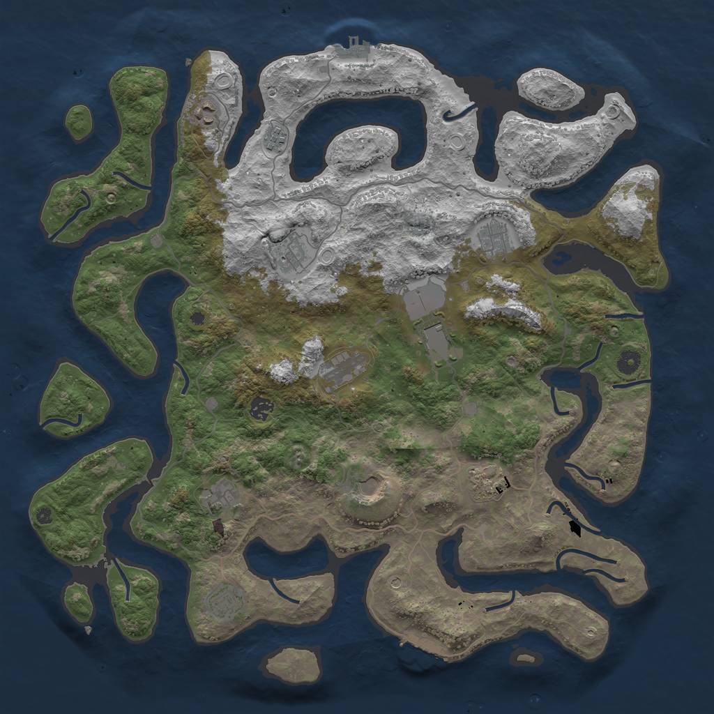 Rust Map: Procedural Map, Size: 4500, Seed: 31952, 22 Monuments