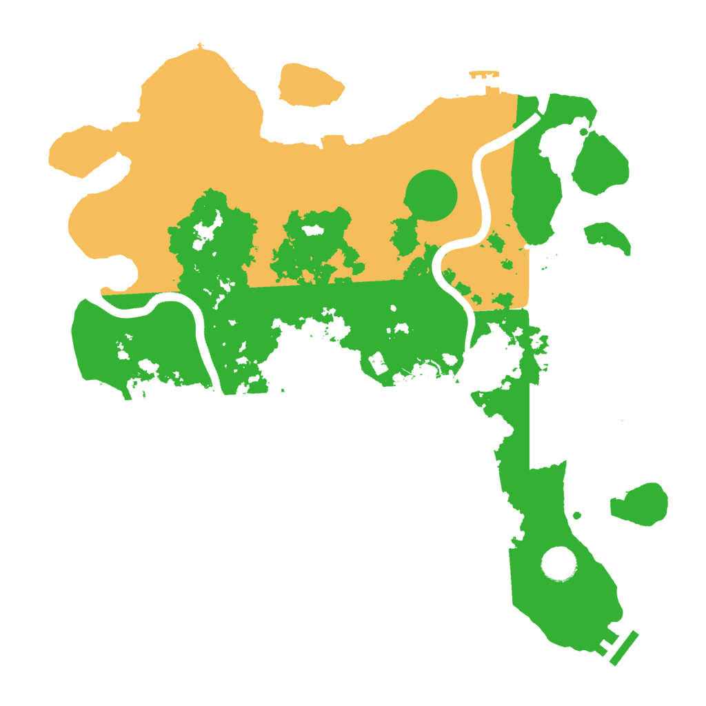 Biome Rust Map: Procedural Map, Size: 3600, Seed: 8621