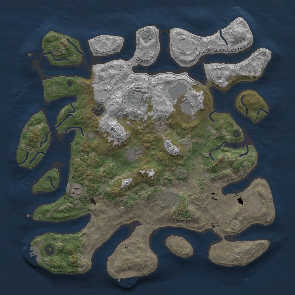 Rust Map: Procedural Map, Size: 4200, Seed: 6082021, 19 Monuments