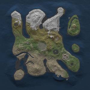 Thumbnail Rust Map: Procedural Map, Size: 2500, Seed: 6821, 13 Monuments