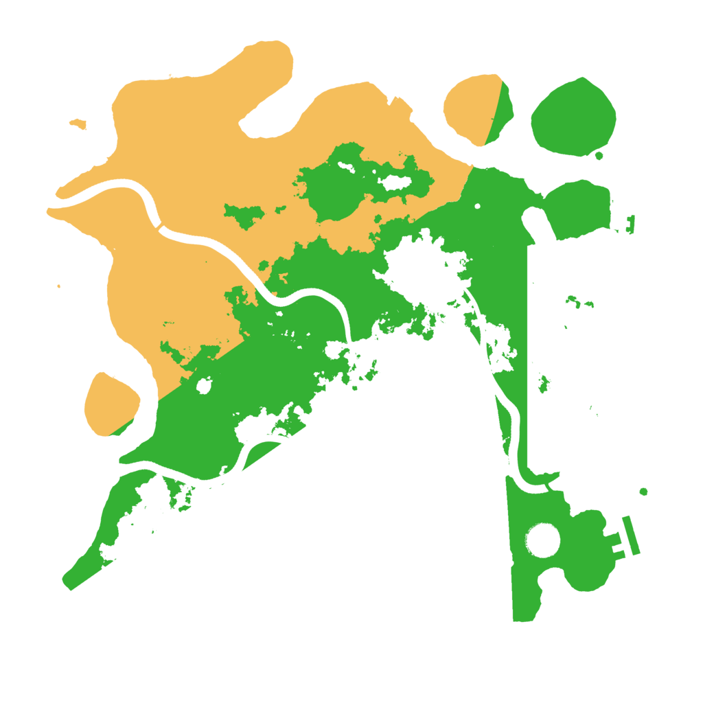 Biome Rust Map: Procedural Map, Size: 3600, Seed: 26266