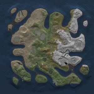 Thumbnail Rust Map: Procedural Map, Size: 3700, Seed: 1071028702, 22 Monuments