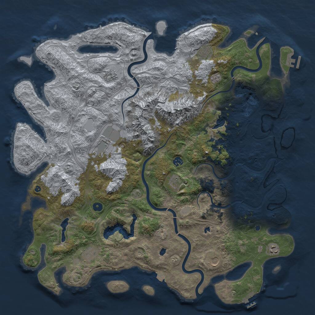 Rust Map: Procedural Map, Size: 5000, Seed: 8052021, 15 Monuments