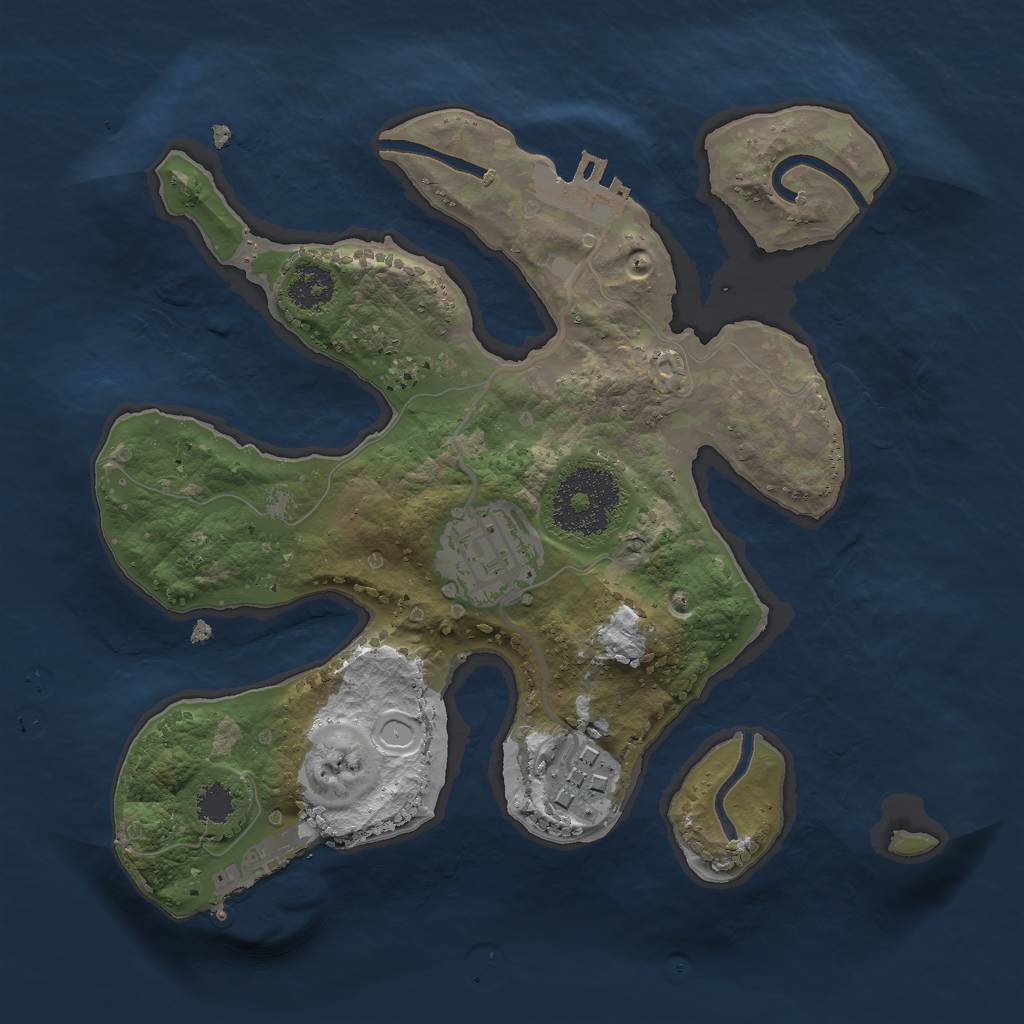 Rust Map: Procedural Map, Size: 2300, Seed: 9828412, 12 Monuments