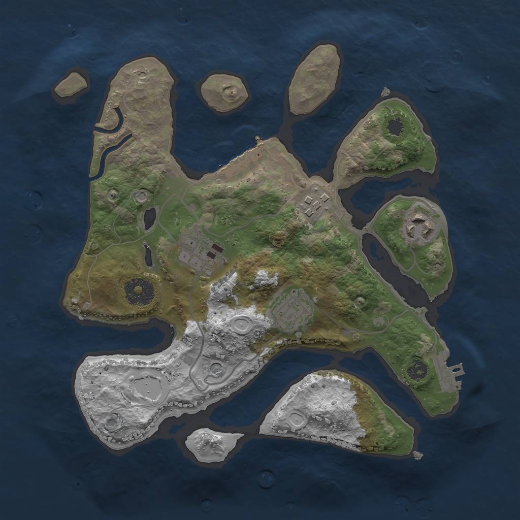 Rust Map: Procedural Map, Size: 2700, Seed: 203040, 15 Monuments