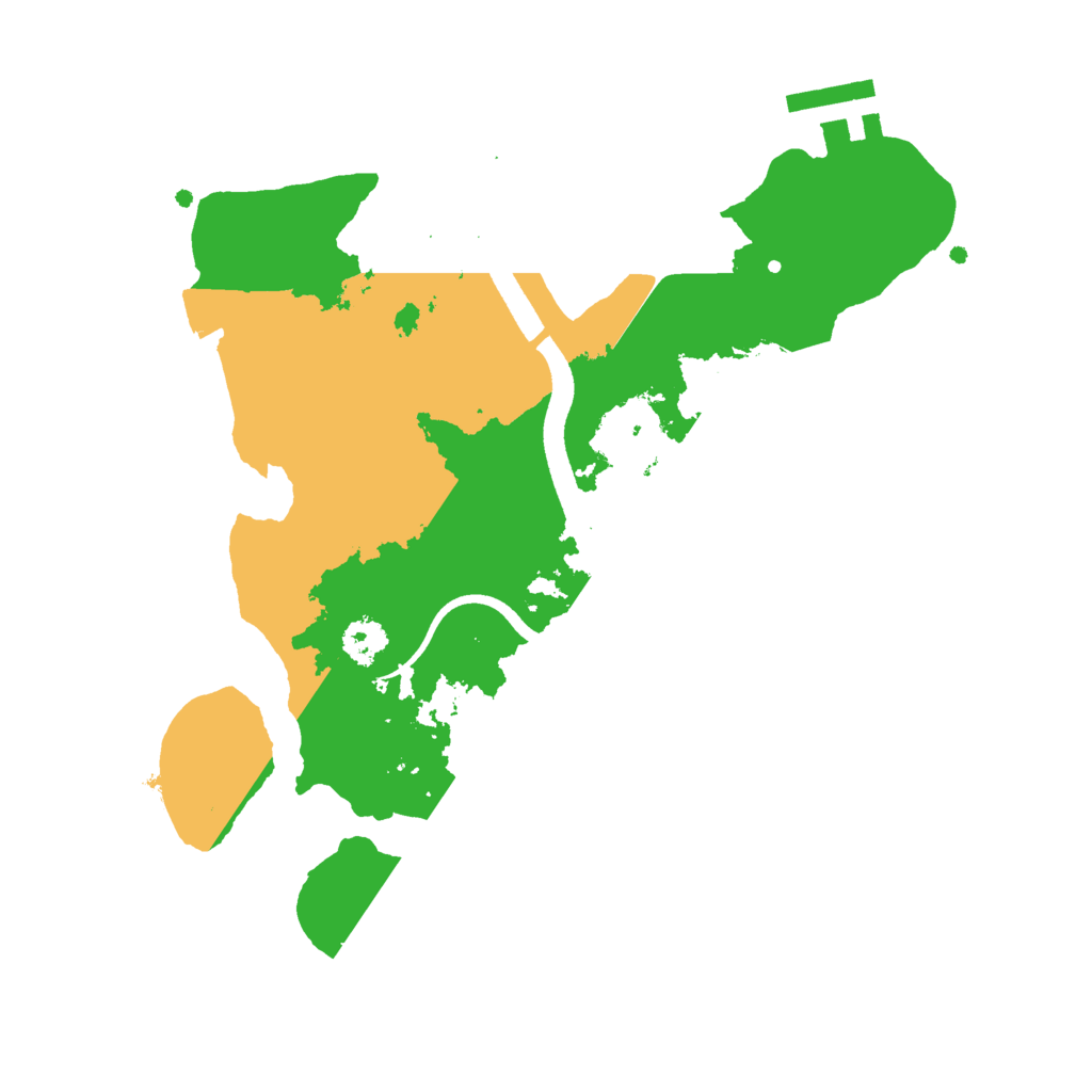 Biome Rust Map: Procedural Map, Size: 2500, Seed: 83449