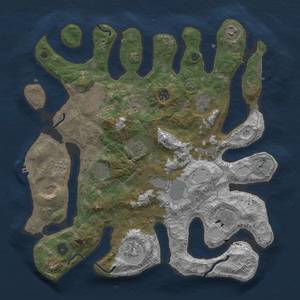 Thumbnail Rust Map: Procedural Map, Size: 4000, Seed: 657674567, 22 Monuments