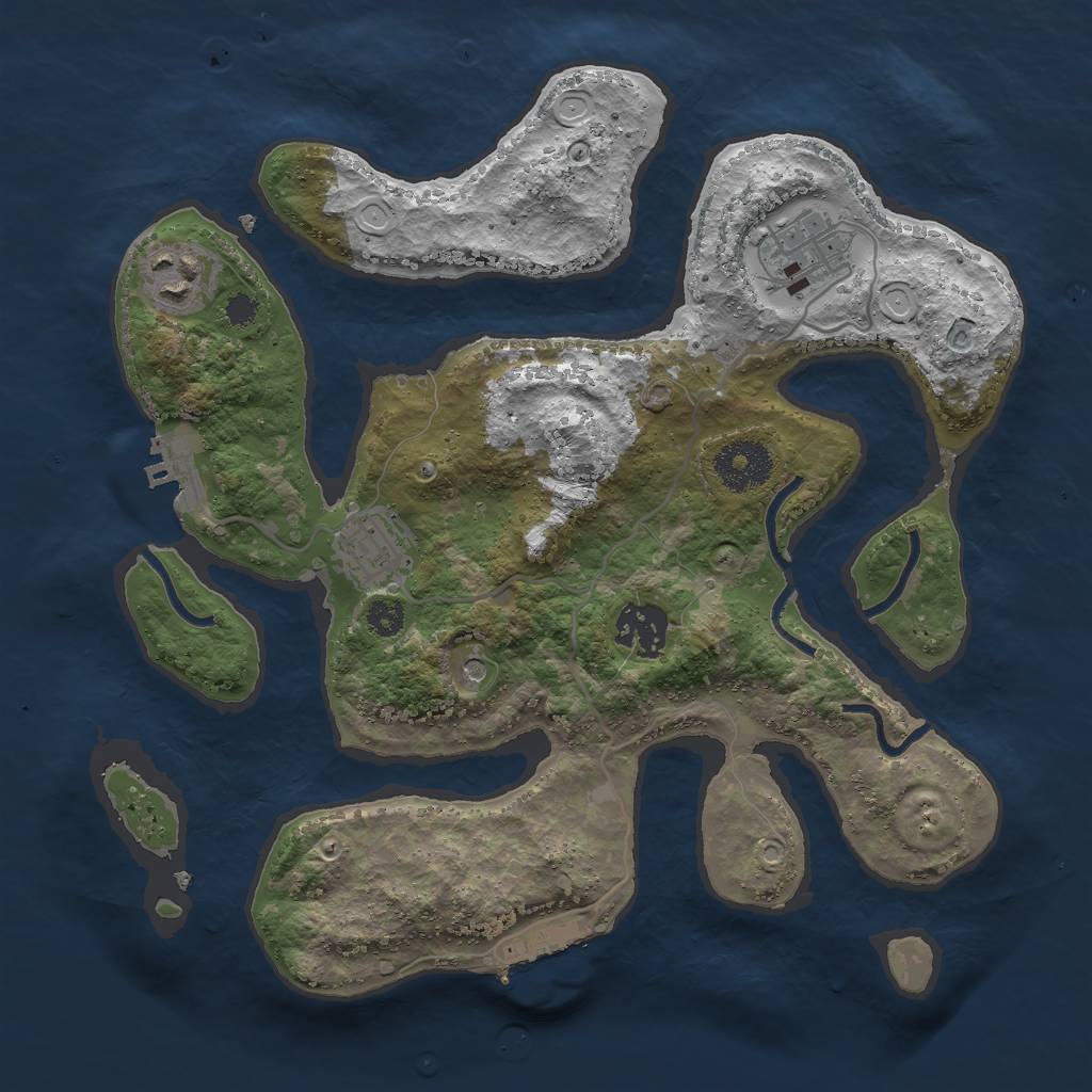 Rust Map: Procedural Map, Size: 3000, Seed: 260403, 15 Monuments