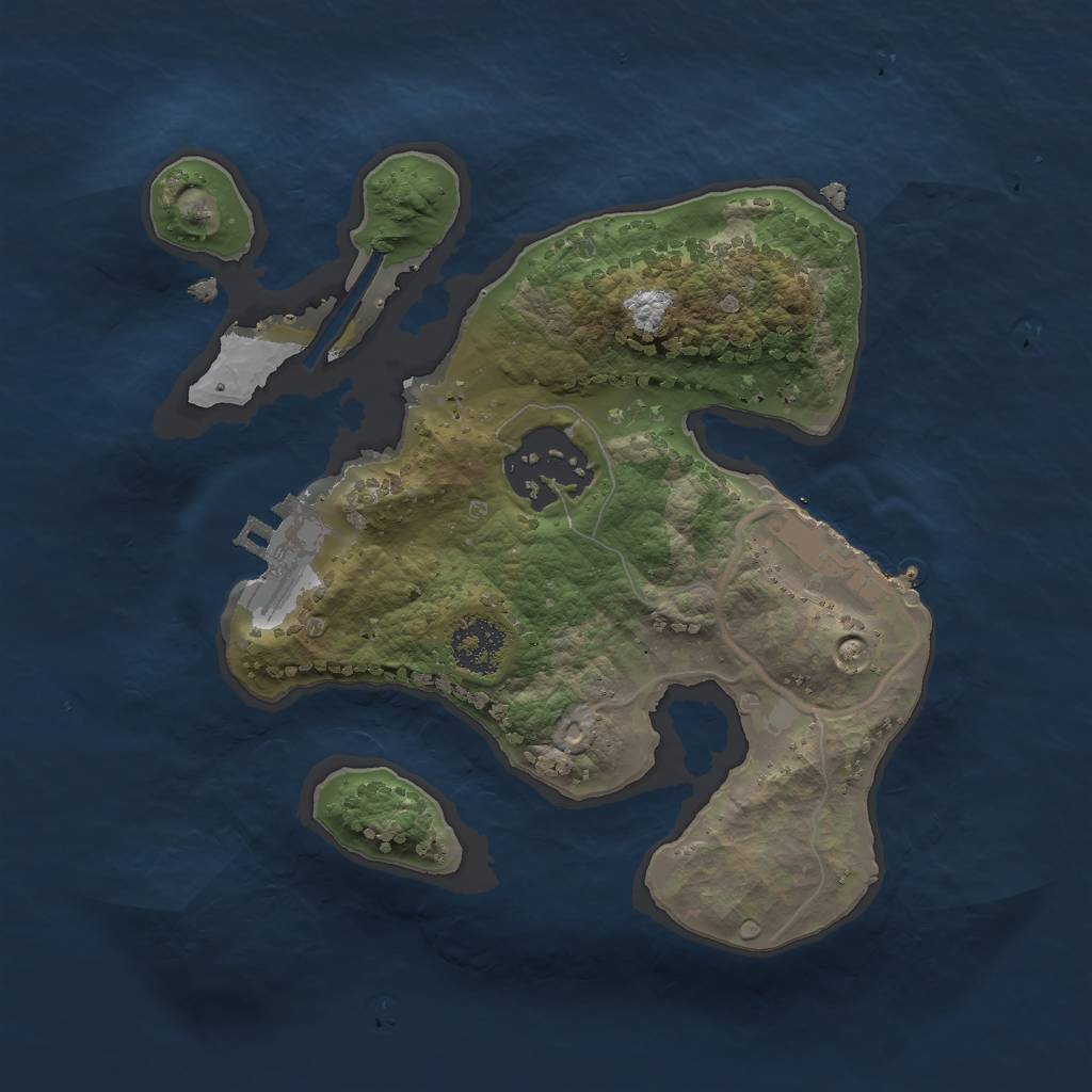 Rust Map: Procedural Map, Size: 2000, Seed: 38358376, 10 Monuments