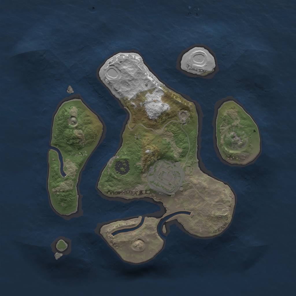 Rust Map: Procedural Map, Size: 2000, Seed: 666666, 9 Monuments