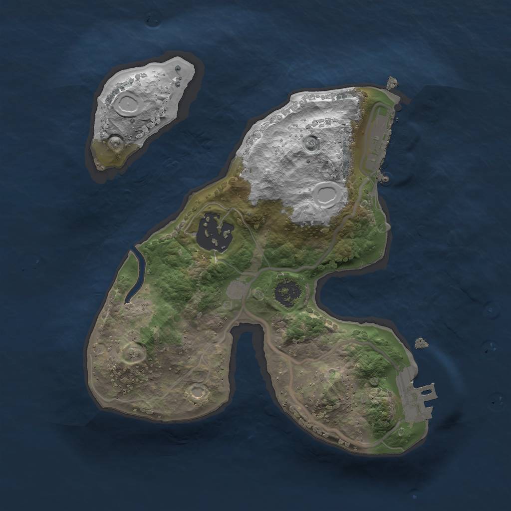 Rust Map: Procedural Map, Size: 2000, Seed: 398348, 10 Monuments