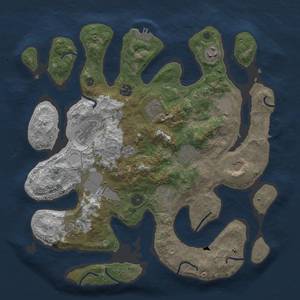 Thumbnail Rust Map: Procedural Map, Size: 3750, Seed: 1196504736, 22 Monuments