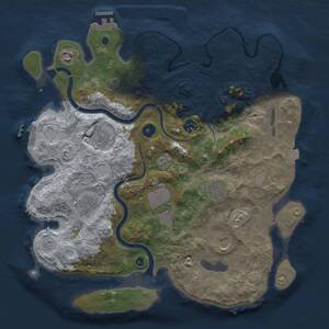Thumbnail Rust Map: Procedural Map, Size: 3750, Seed: 1196504736, 13 Monuments