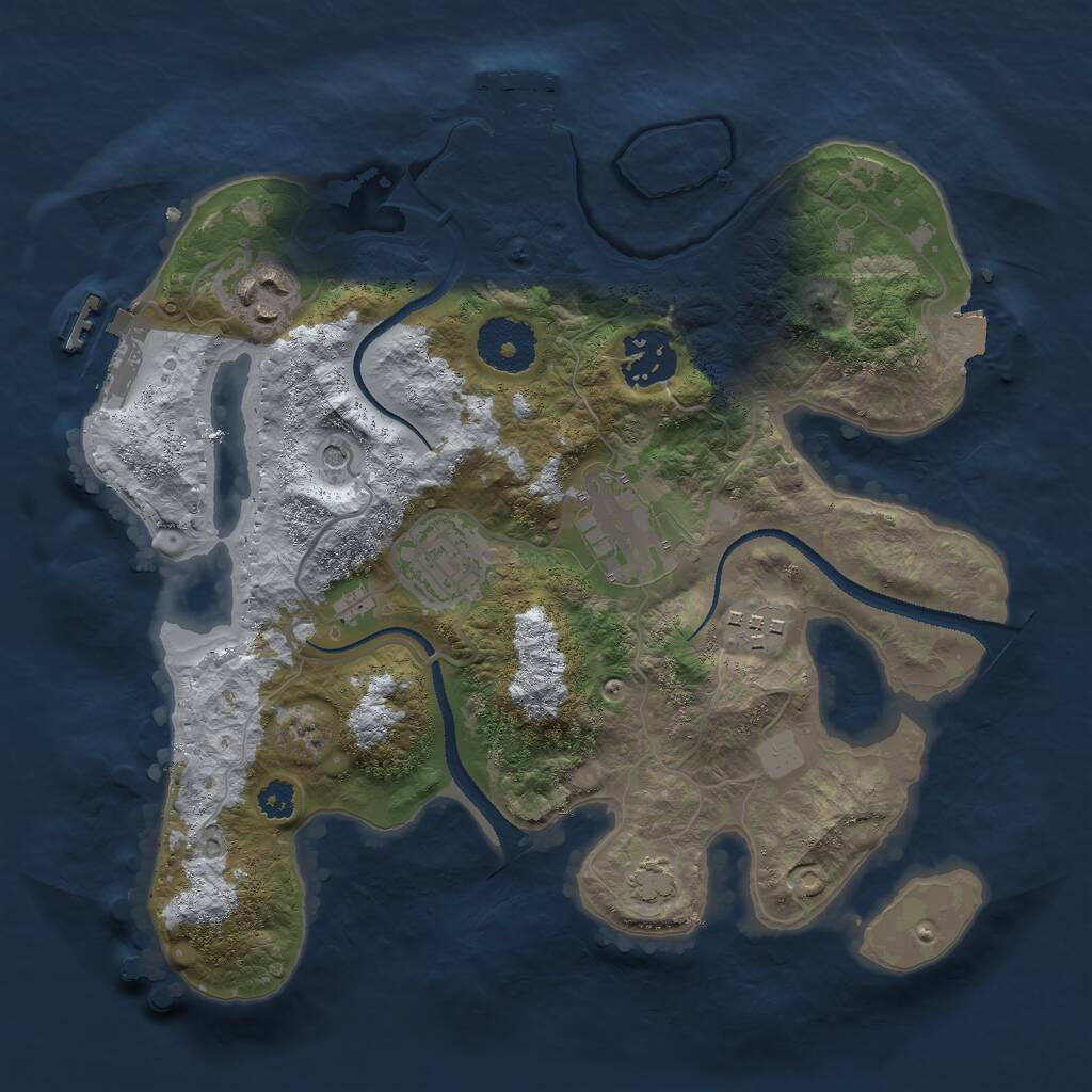 Rust Map: Procedural Map, Size: 2868, Seed: 13890, 10 Monuments