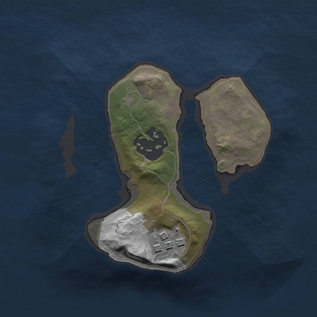 Rust Map: Barren, Size: 1500, Seed: 80374, 4 Monuments