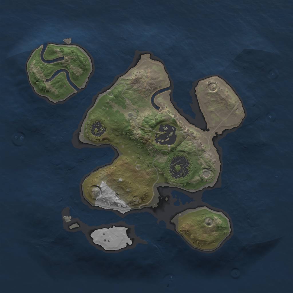 Rust Map: Procedural Map, Size: 2000, Seed: 666999, 8 Monuments