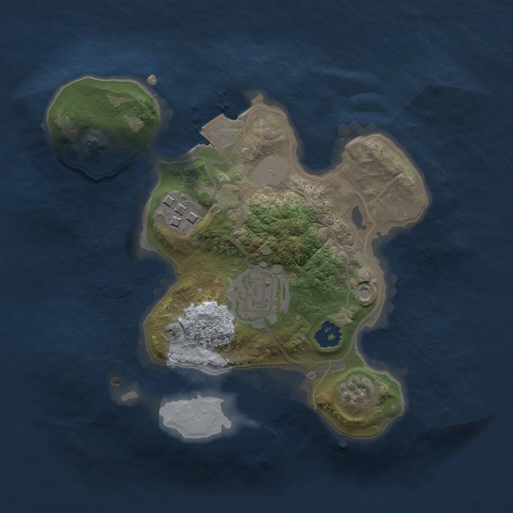 Rust Map: Procedural Map, Size: 2000, Seed: 666999, 3 Monuments