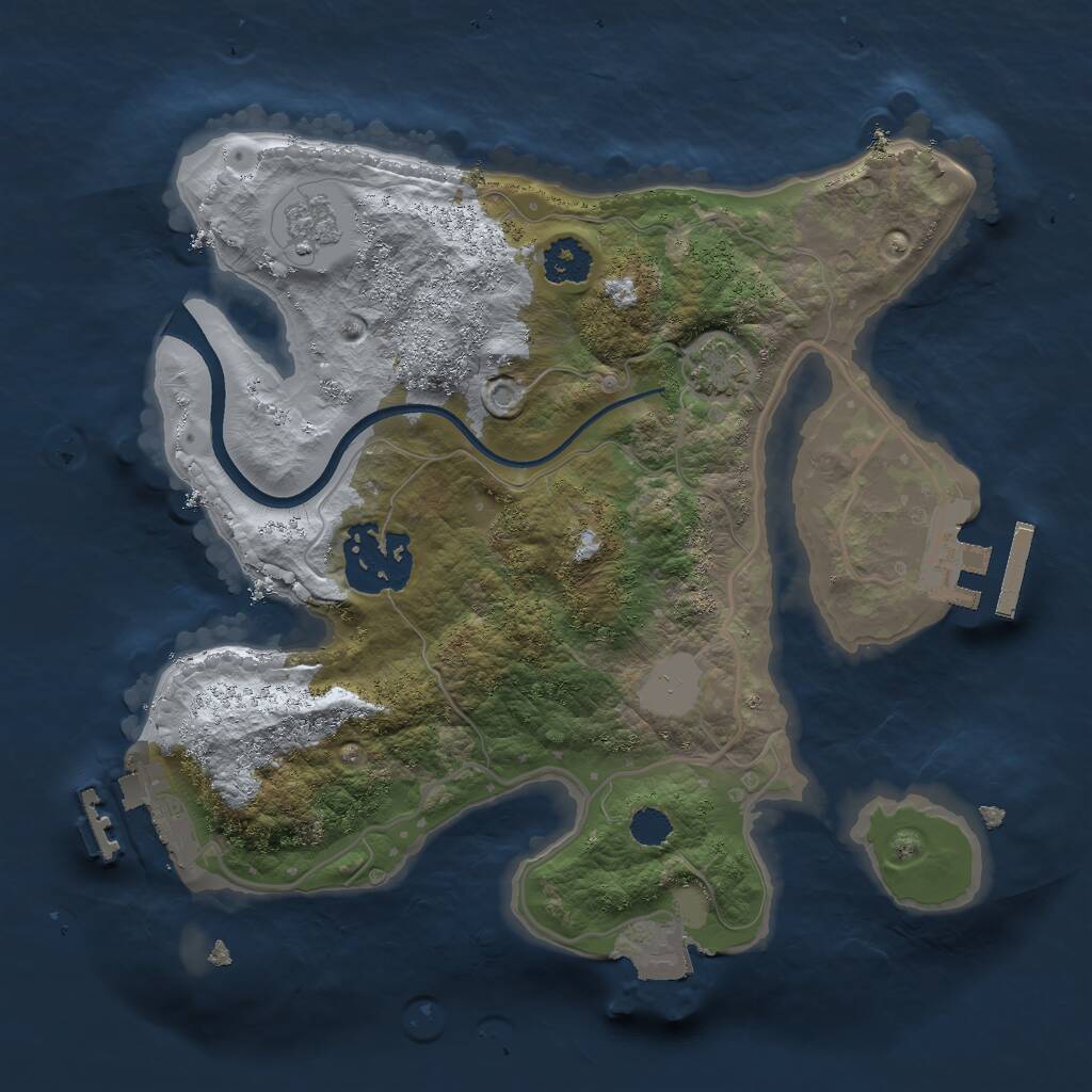 Rust Map: Procedural Map, Size: 2300, Seed: 12, 6 Monuments