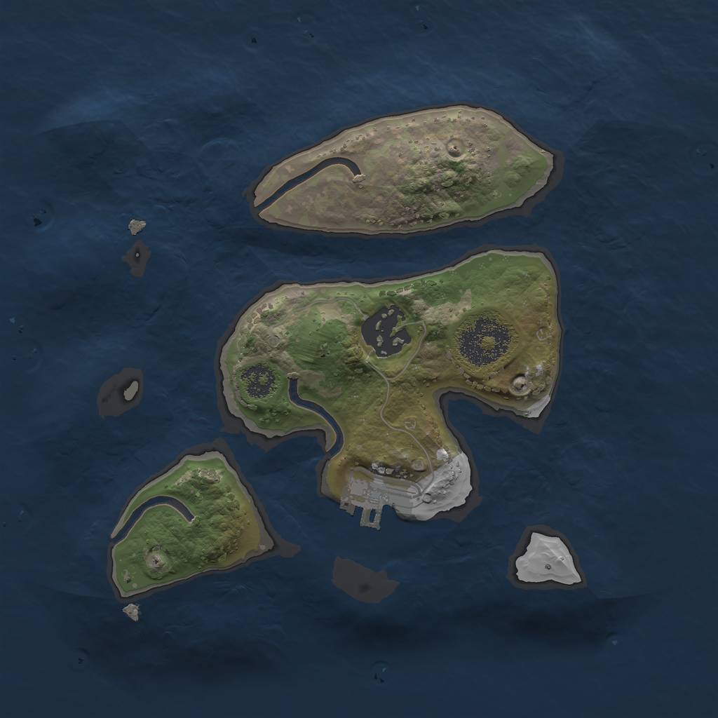 Rust Map: Procedural Map, Size: 2200, Seed: 16, 9 Monuments