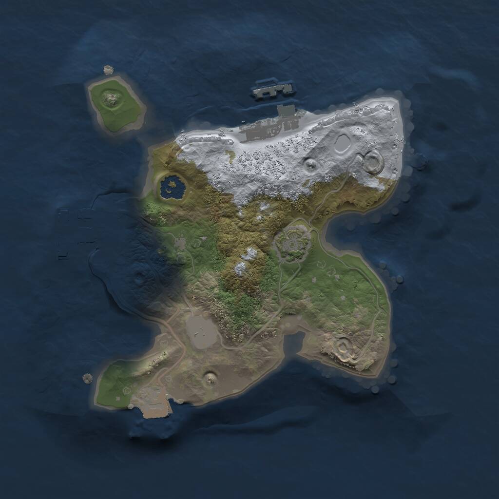 Rust Map: Procedural Map, Size: 2000, Seed: 6969420, 4 Monuments