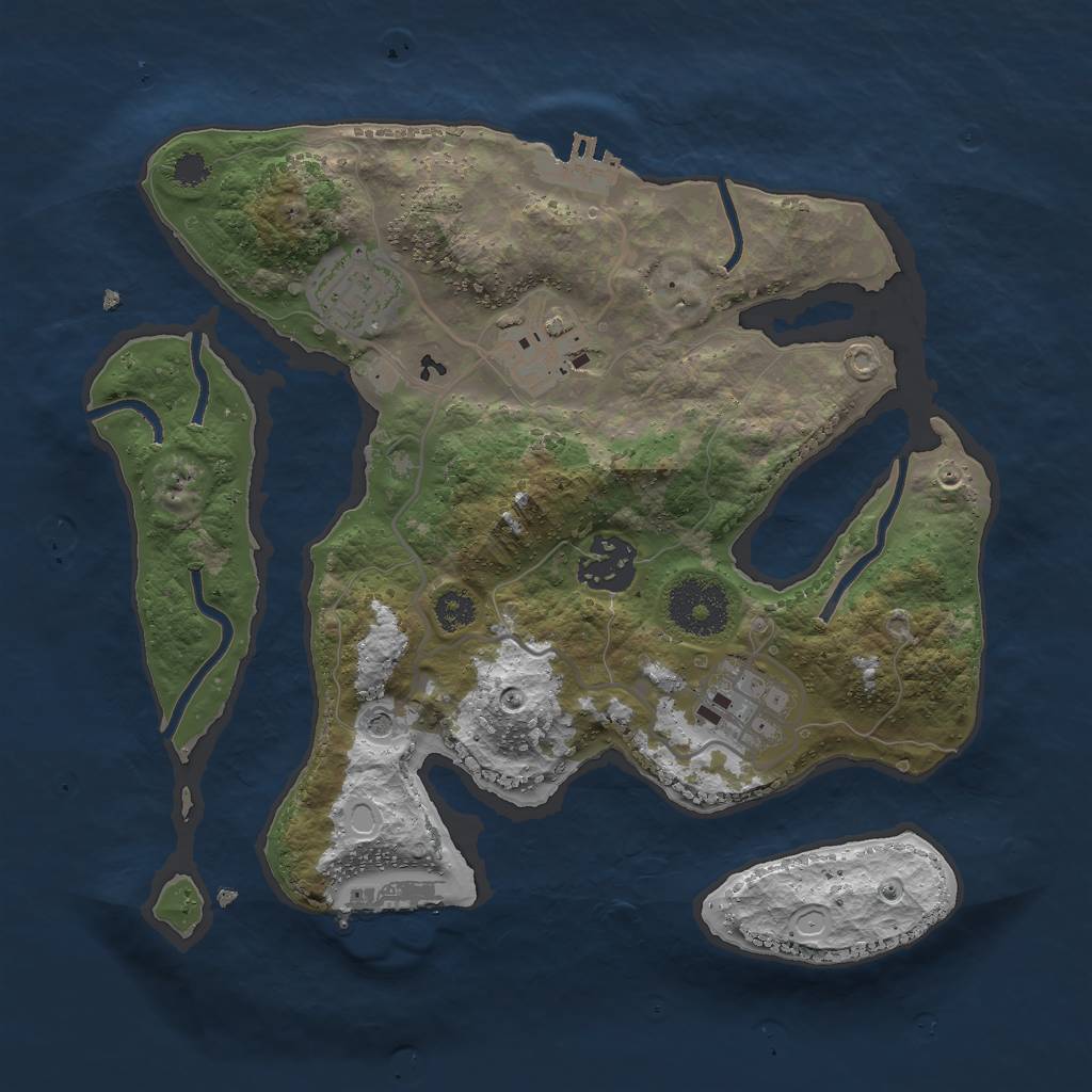 Rust Map: Procedural Map, Size: 2800, Seed: 324009, 15 Monuments