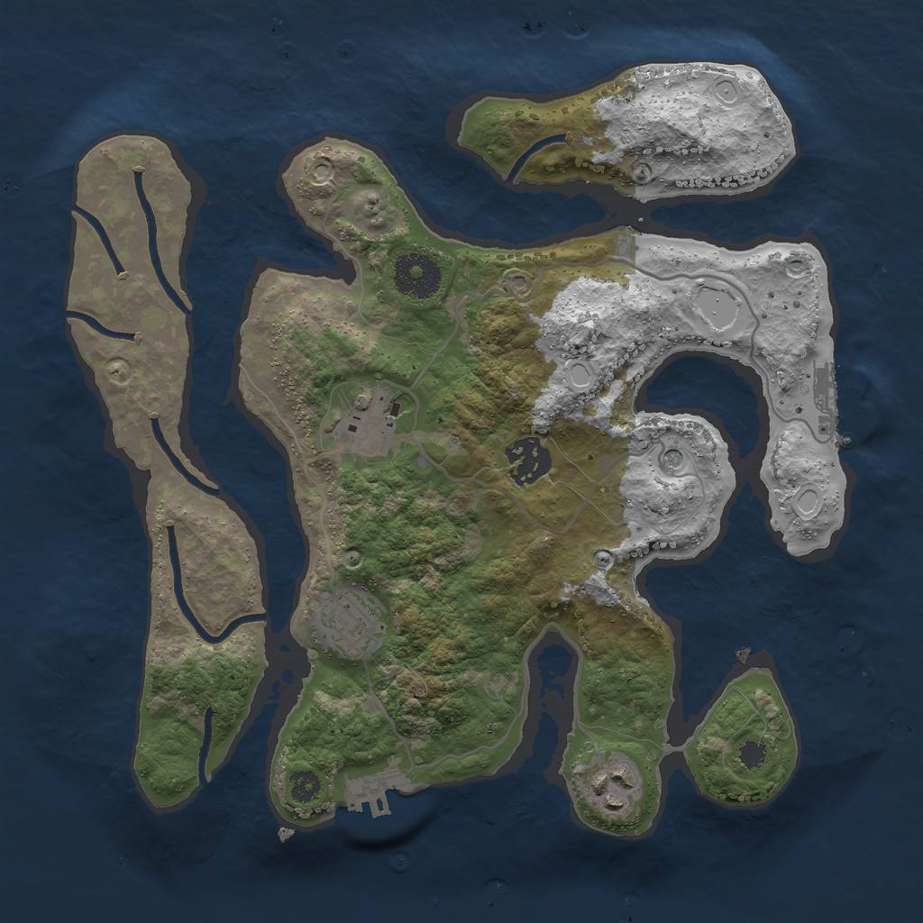 Rust Map: Procedural Map, Size: 3000, Seed: 270918, 15 Monuments