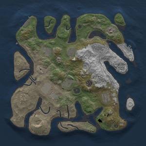 Thumbnail Rust Map: Procedural Map, Size: 3500, Seed: 1656801559, 22 Monuments