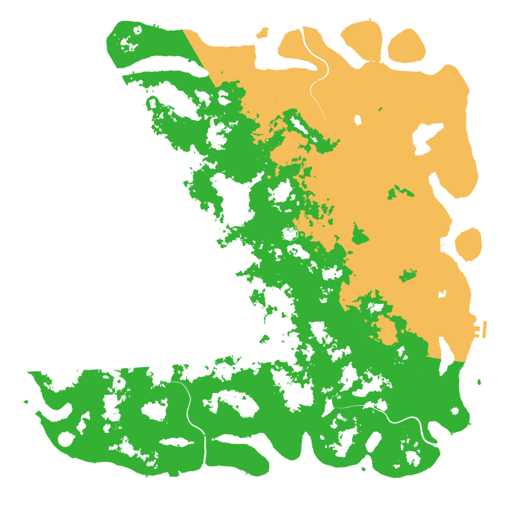 Biome Rust Map: Procedural Map, Size: 6000, Seed: 21476412