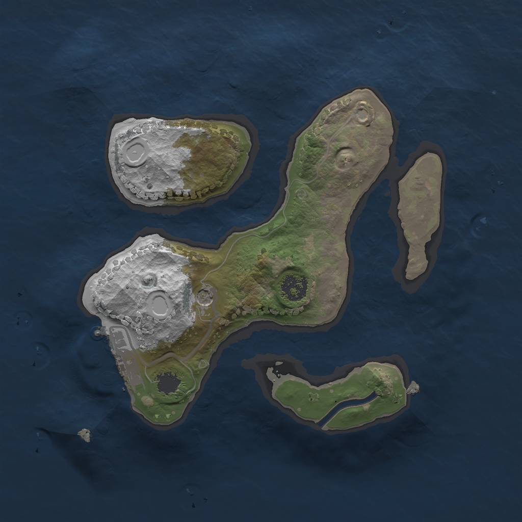 Rust Map: Procedural Map, Size: 2000, Seed: 51515, 9 Monuments