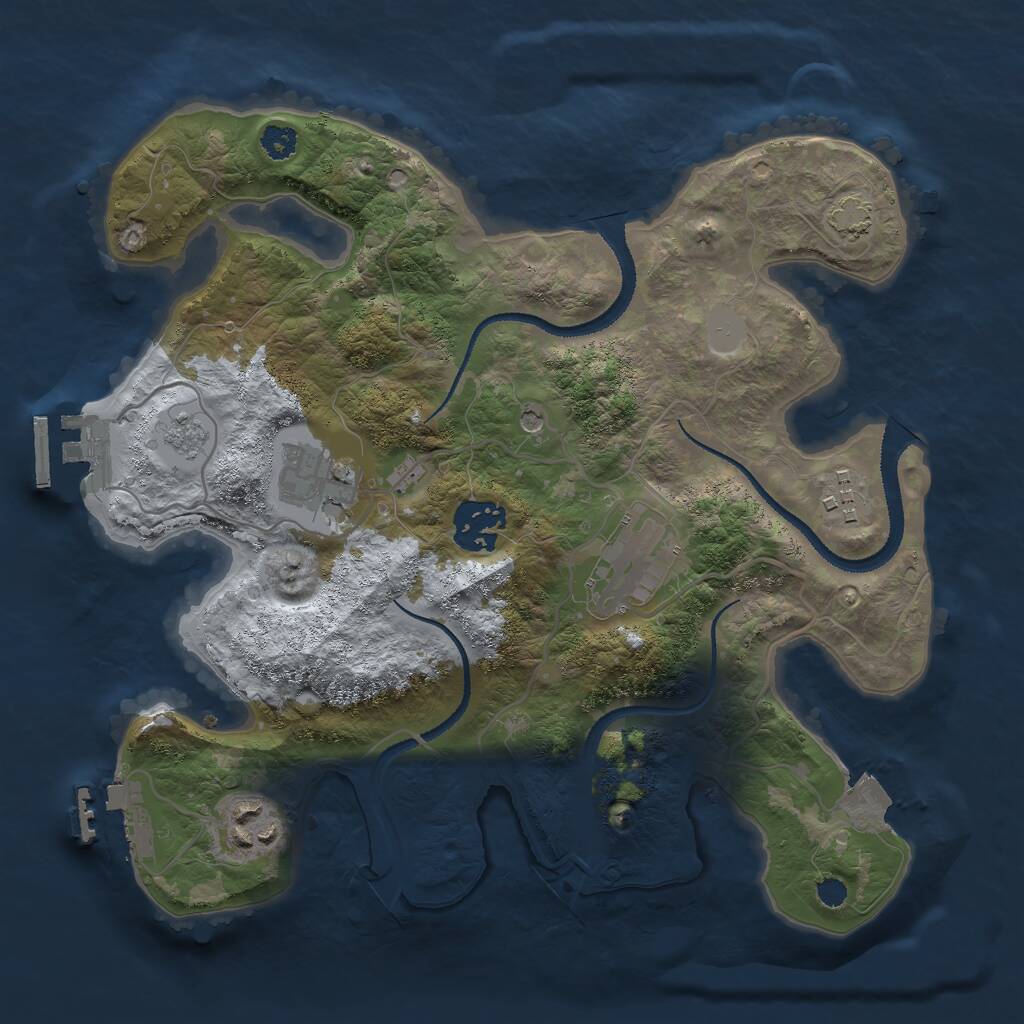 Rust Map: Procedural Map, Size: 2900, Seed: 355522, 11 Monuments