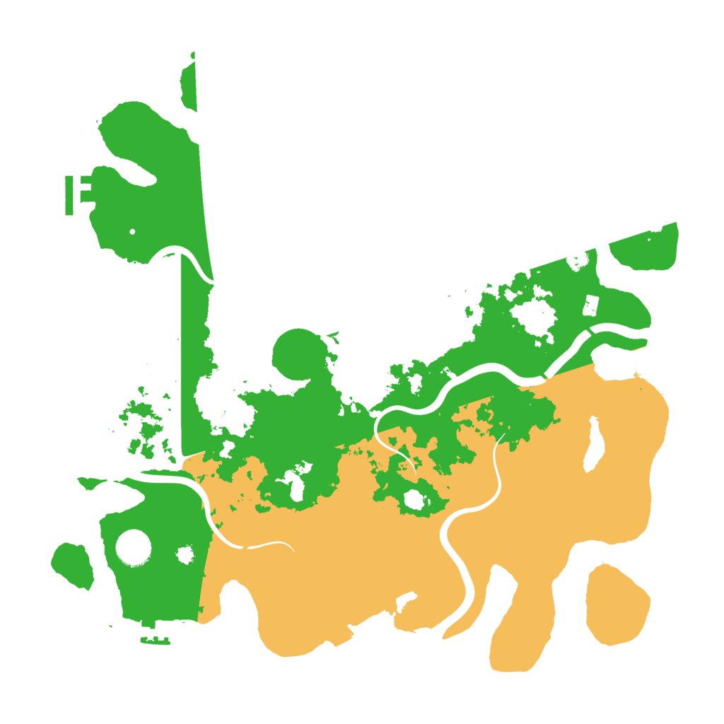 Biome Rust Map: Procedural Map, Size: 3700, Seed: 73292597