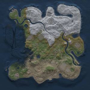 Thumbnail Rust Map: Procedural Map, Size: 3700, Seed: 2114811881, 16 Monuments