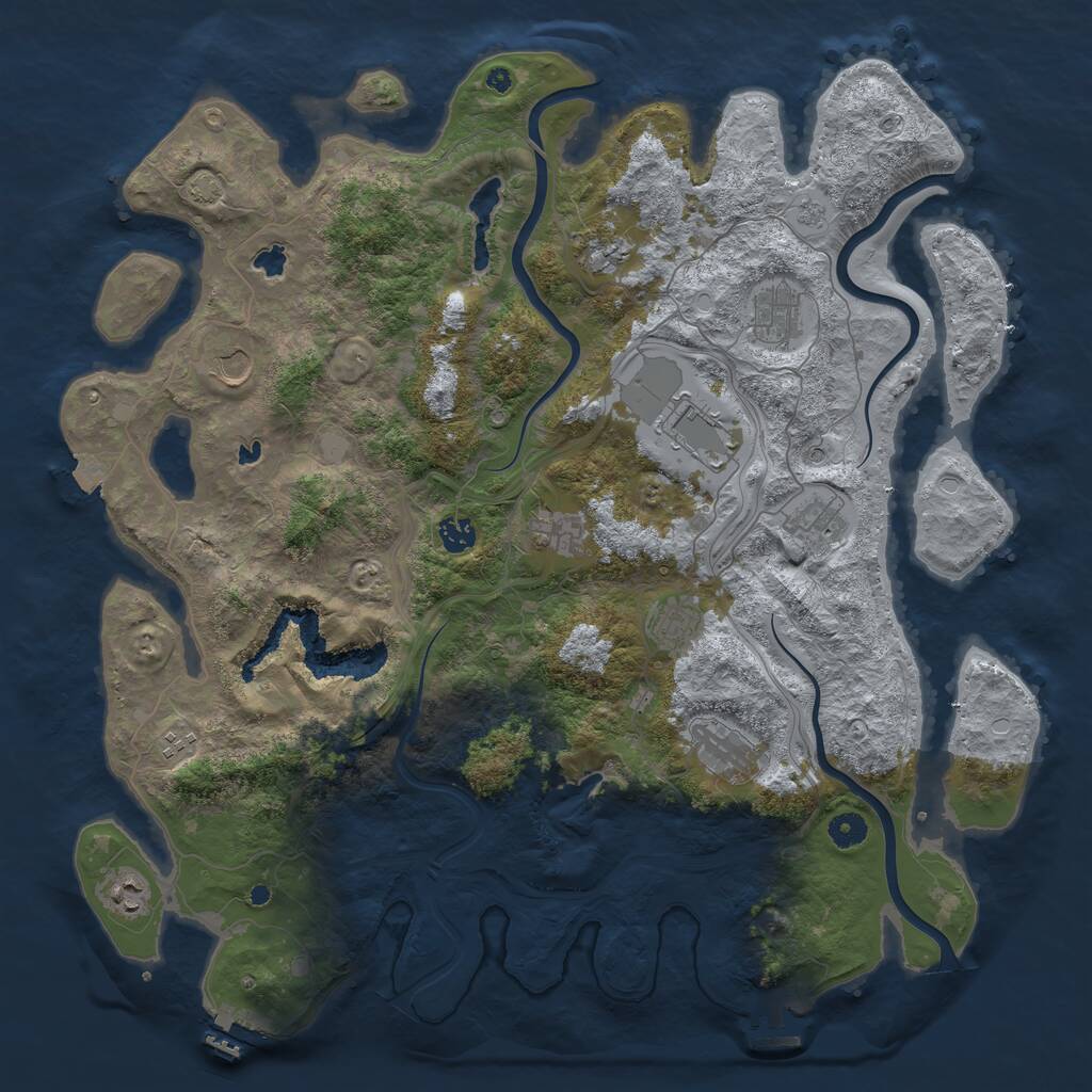 Rust Map: Procedural Map, Size: 4500, Seed: 337, 17 Monuments