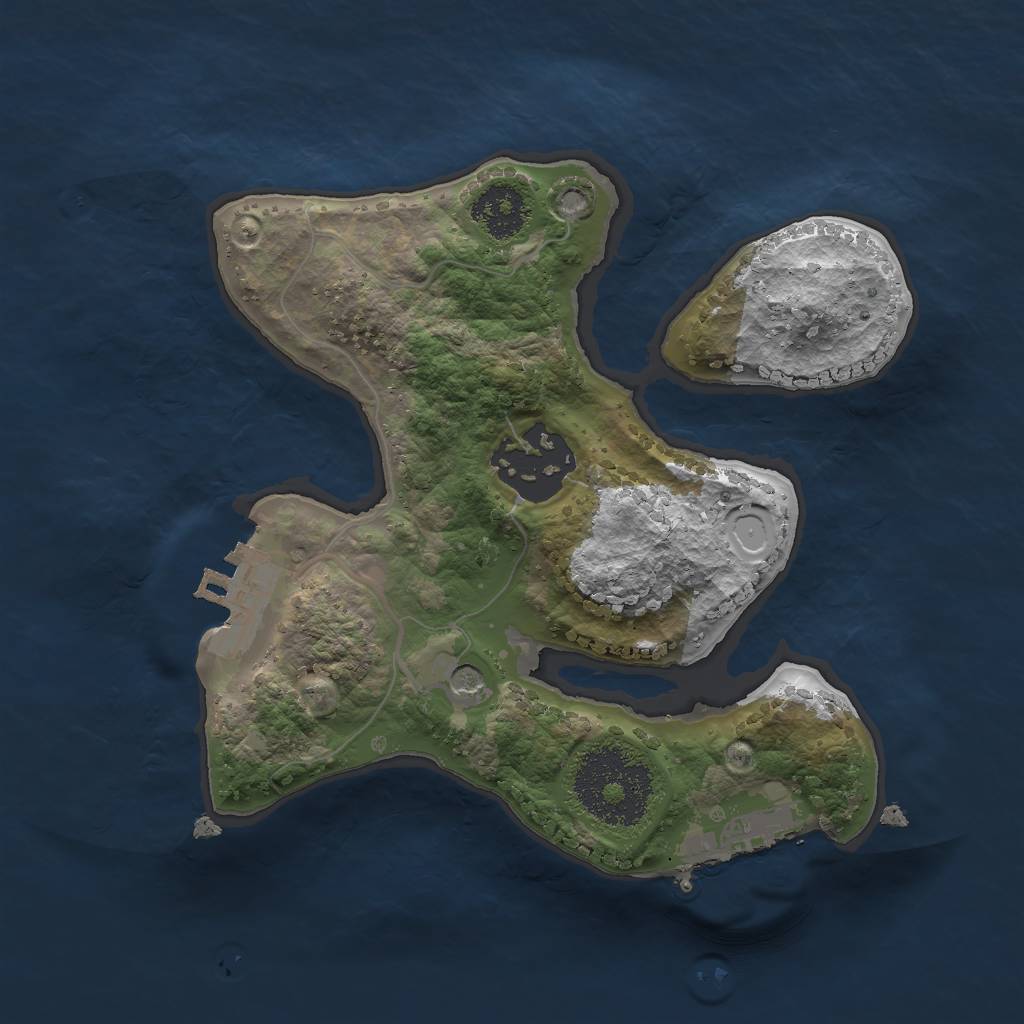 Rust Map: Procedural Map, Size: 2000, Seed: 8000, 11 Monuments