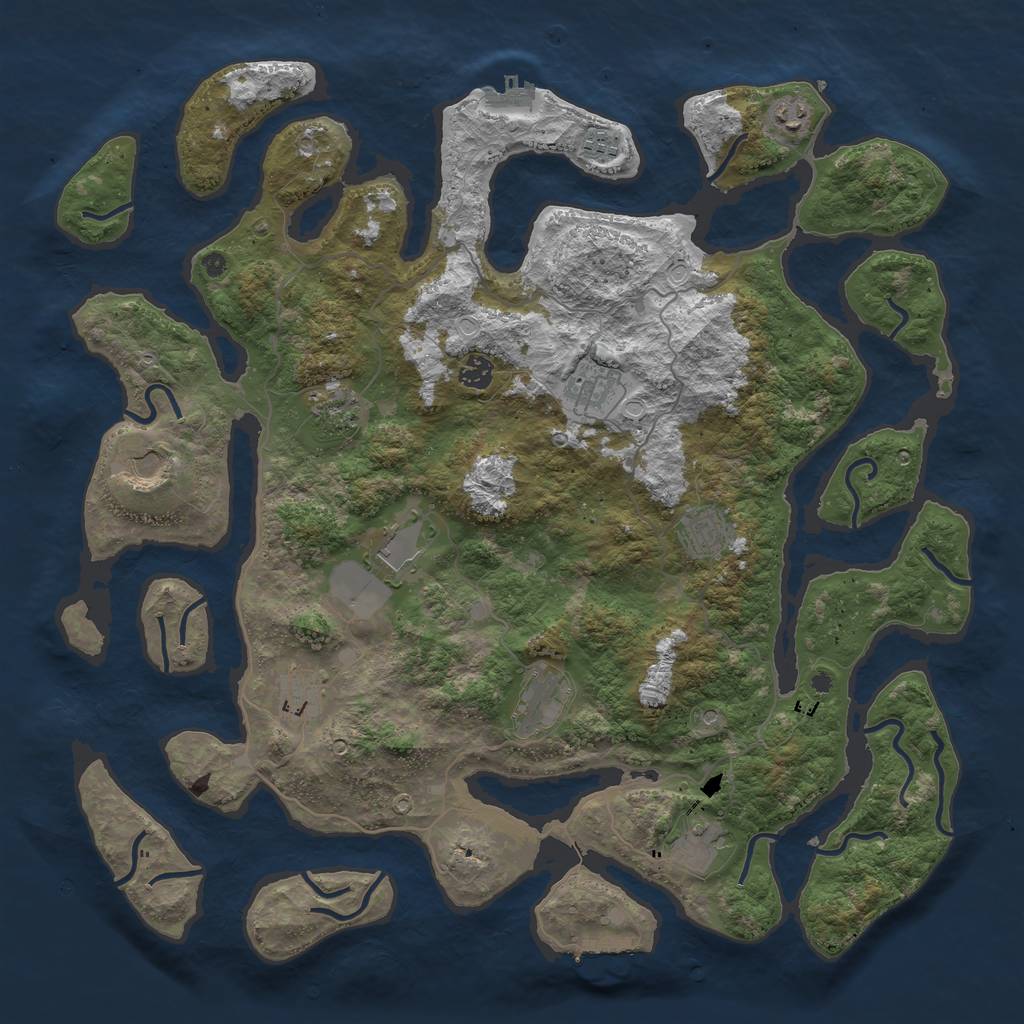 Rust Map: Procedural Map, Size: 4500, Seed: 66699, 22 Monuments