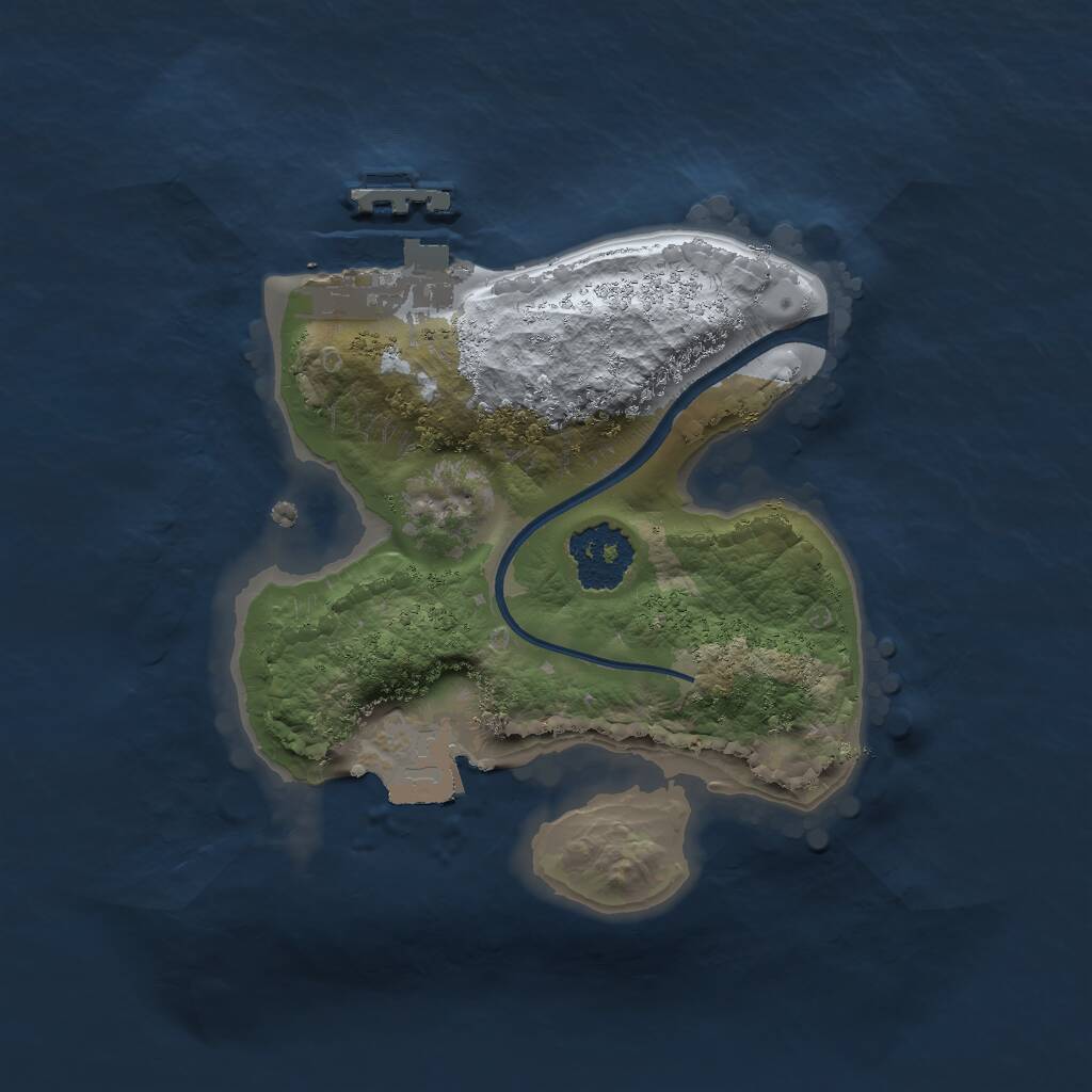 Rust Map: Procedural Map, Size: 1700, Seed: 21016, 2 Monuments