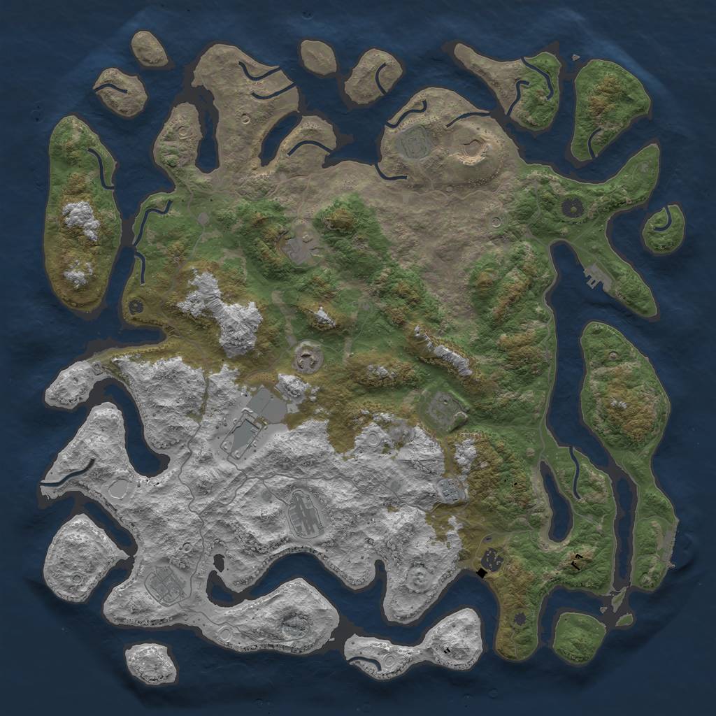 Rust Map: Procedural Map, Size: 4992, Seed: 590188798, 21 Monuments