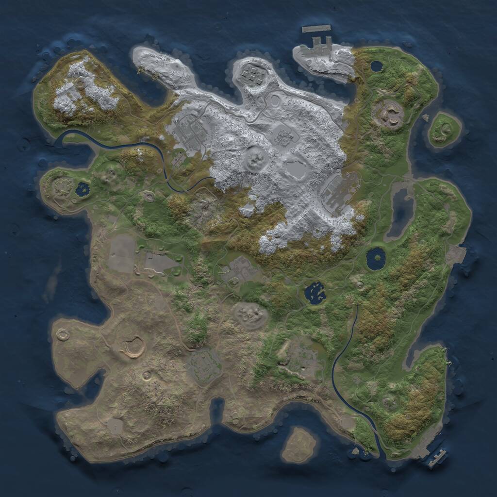 Rust Map: Procedural Map, Size: 3500, Seed: 202205020, 15 Monuments