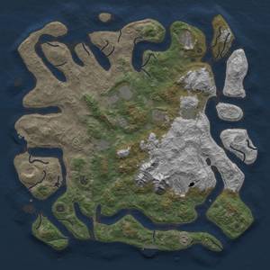 Thumbnail Rust Map: Procedural Map, Size: 5000, Seed: 300379, 22 Monuments