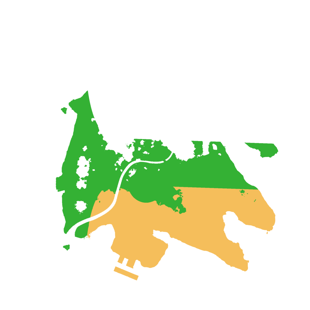 Biome Rust Map: Procedural Map, Size: 2500, Seed: 1997