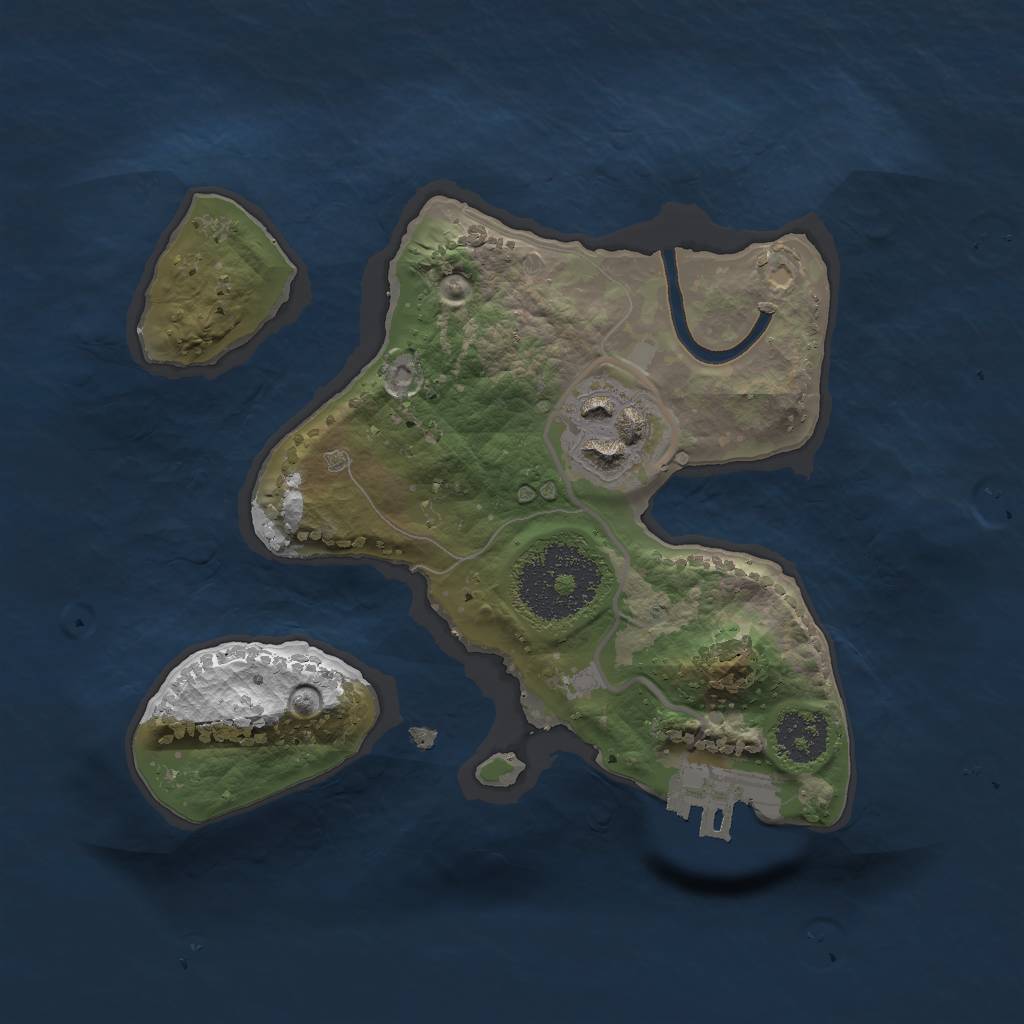 Rust Map: Procedural Map, Size: 2000, Seed: 448, 9 Monuments