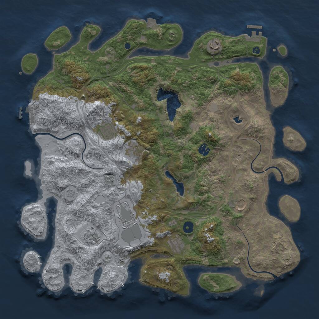 Rust Map: Procedural Map, Size: 4250, Seed: 976321, 15 Monuments