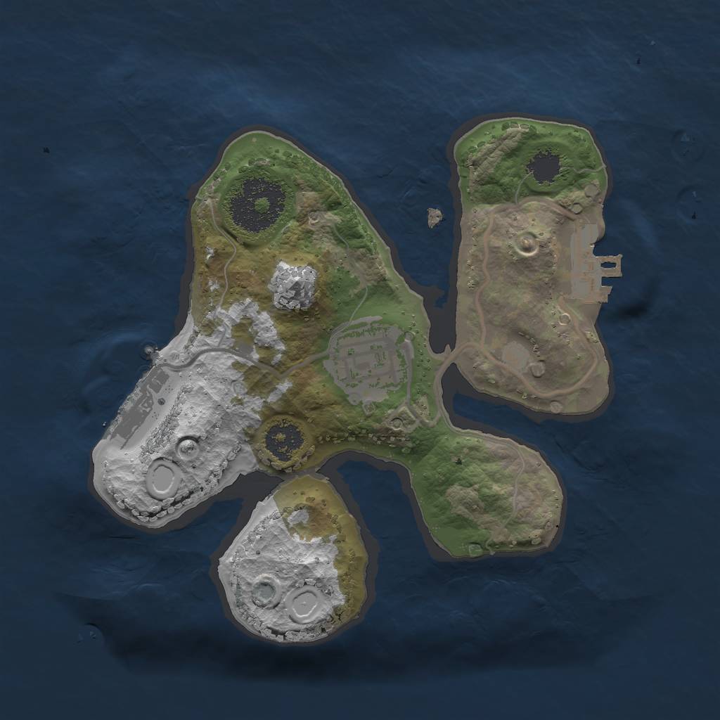 Rust Map: Procedural Map, Size: 2000, Seed: 97772020, 10 Monuments